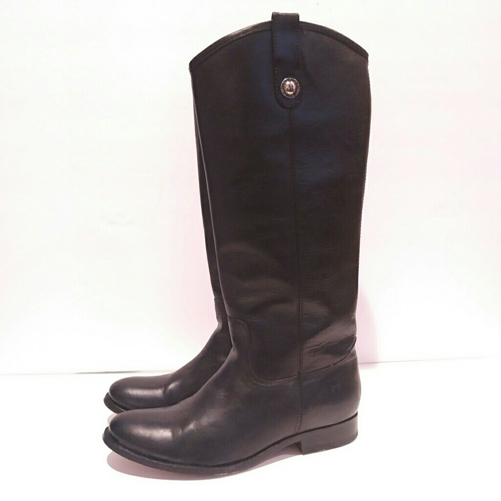 Frye Womens Boots Size 7.5 Melissa Boots Black Leather